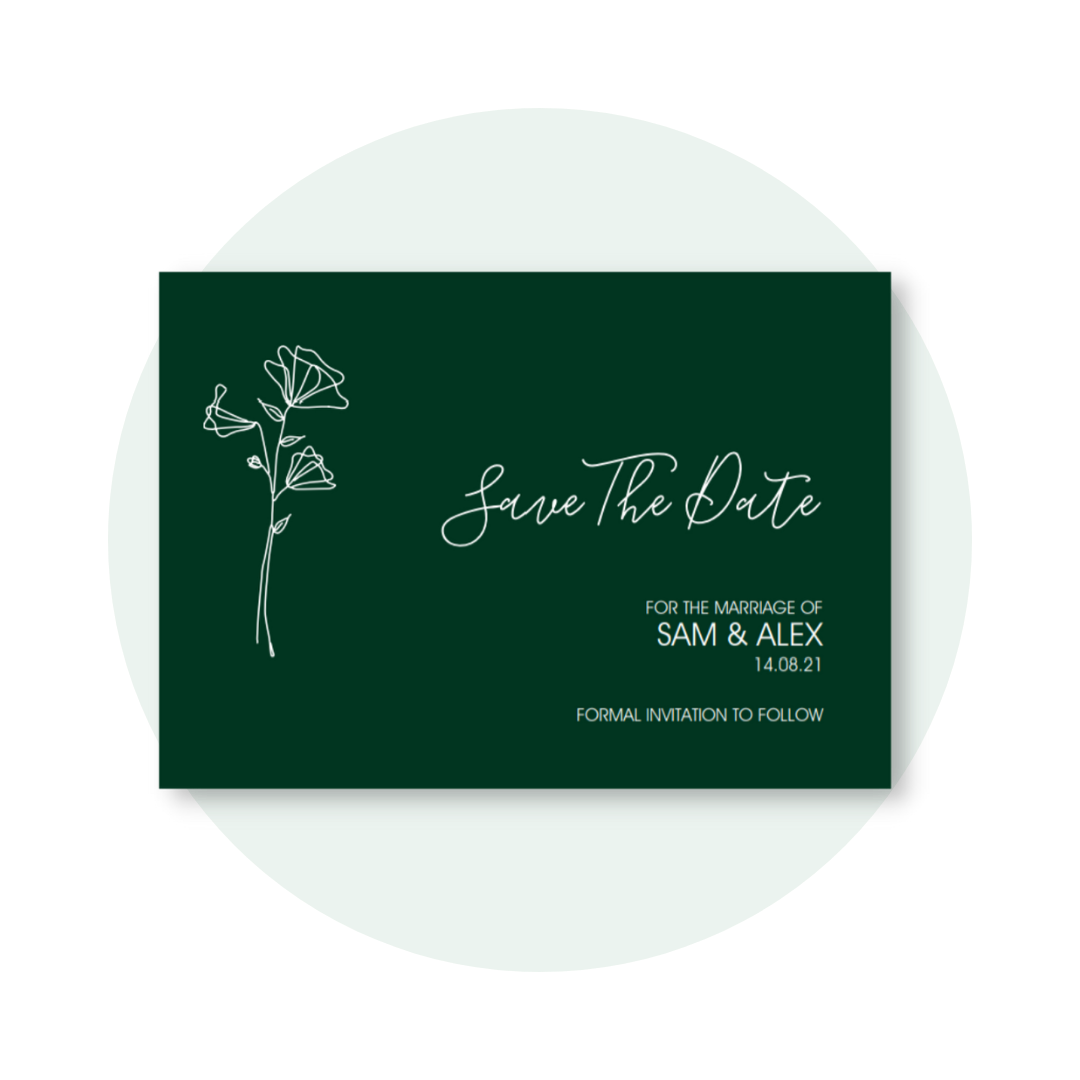 Naomi Save the Date in Green
